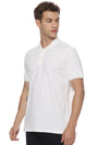 Monte Carlo Men's White Plain Polo T-Shirt | Premium Half Sleeve Cotton Polo