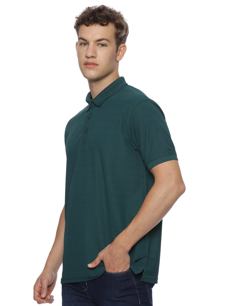 Monte Carlo Men's Dark Teal Dry Fit Polo T-Shirt | Premium Half Sleeve Performance Polo