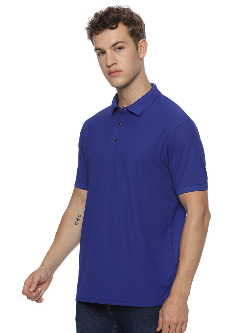 Monte Carlo Men's Royal Blue Dry Fit Polo T-Shirt | Premium Half Sleeve Performance Polo