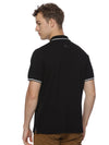Monte Carlo Men's Black Tipping Polo T-Shirt | Premium Half Sleeve Cotton Polo with Contrast Collar