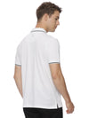 Monte Carlo Men's White Tipping Polo T-Shirt | Premium Half Sleeve Cotton Polo with Contrast Collar