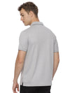 Monte Carlo MC Jaggard Light Grey Melange Polo T-Shirt for Men | Cotton Regular Fit Polo