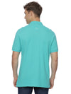 Monte Carlo Men's Aqua Blue Plain Polo T-Shirt | Premium Half Sleeve Solid Polo Tee