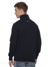 Monte Carlo Men's Navy Blue Fleece Jacket | Full Zip High Neck Winter Jacket