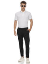 Monte Carlo Men's White Tipping Polo T-Shirt | Premium Half Sleeve Cotton Polo with Contrast Collar