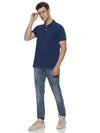 Monte Carlo Men's Steel Blue Plain Polo T-Shirt | Premium Half Sleeve Cotton Polo