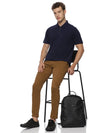 Monte Carlo Men's Navy Blue Zipper Polo T-Shirt | Premium Half Sleeve Zip Neck Polo