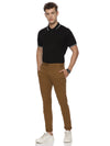 Monte Carlo Men's Black Tipping Polo T-Shirt | Premium Half Sleeve Cotton Polo with Contrast Collar