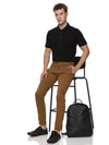 Monte Carlo Men's Black Zipper Polo T-Shirt | Premium Half Sleeve Cotton Zip Neck Polo