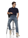 Monte Carlo Men's Navy Blue Dry Fit Polo T-Shirt | Premium Half Sleeve Performance Polo