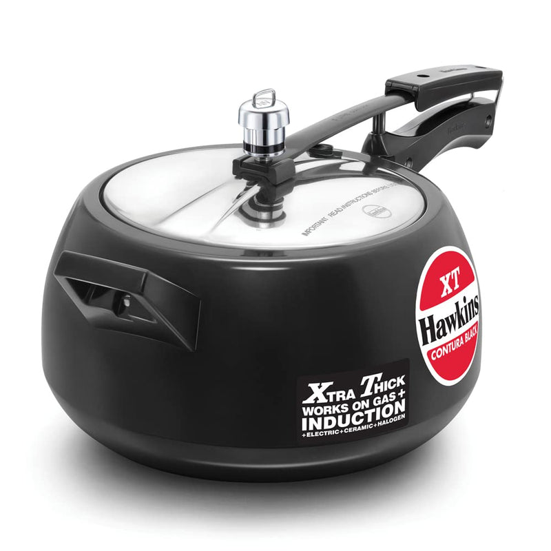 Hawkins 5 Litre Contura Black XT Pressure Cooker – Hard Anodised Induction Compatible | Premium Corporate Kitchen Gift