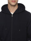 Monte Carlo Black Fleece Hoodie for Men | Full Zip Hooded Sweatshirt | Regular Fit