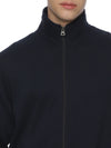 Monte Carlo Men's Navy Blue Fleece Jacket | Full Zip High Neck Winter Jacket