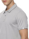 Monte Carlo MC Jaggard Light Grey Melange Polo T-Shirt for Men | Cotton Regular Fit Polo