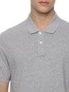 Monte Carlo Men's Light Grey Melange Plain Polo T-Shirt | Premium Half Sleeve Cotton Polo