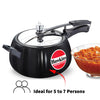 Hawkins 5 Litre Contura Black Pressure Cooker – Hard Anodised Curved Design | Premium Corporate Kitchen Gift