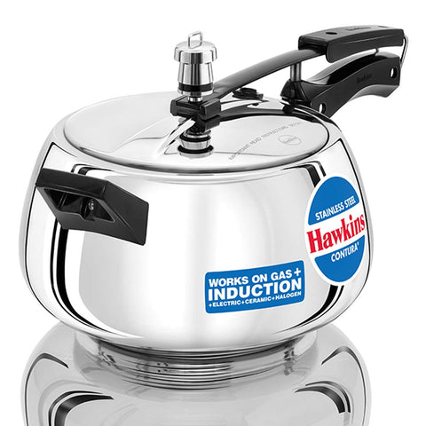 Hawkins 5 Litre Contura Pressure Cooker – Curved Body Design | Premium Corporate Kitchen Gift