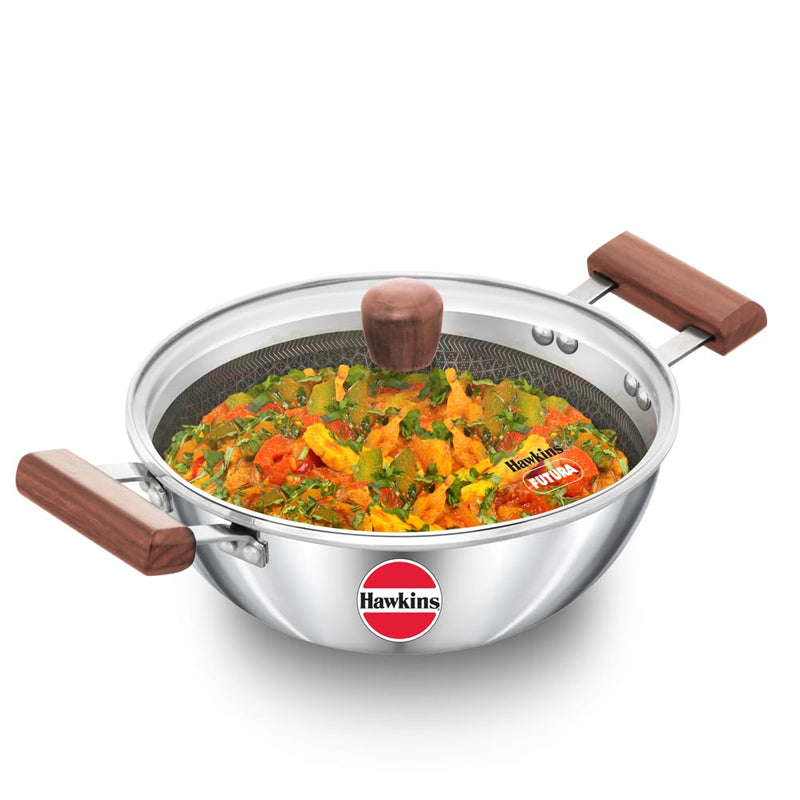 Hawkins 2.5 Litre Deep Kadhai – Hard Anodised Nonstick Cookware | Premium Corporate Kitchen Gift