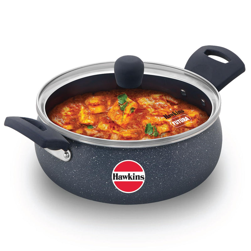 Hawkins Ceramic Nonstick Handi with Glass Lid – Healthy Cooking Cookware | Premium Corporate Gift