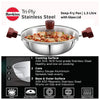 Hawkins Tri-Ply Stainless Steel Deep Fry Pan 1.5L (26 cm, 3 mm) with Glass Lid – Induction Compatible | Corporate Gift Essential
