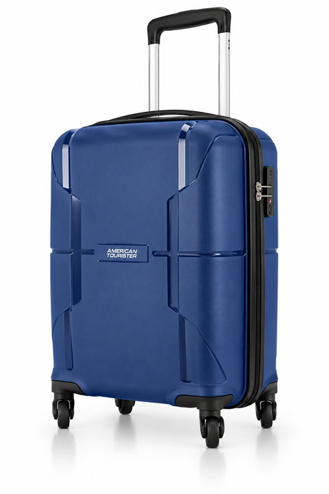 American Tourister Orbiter 66cm Medium Trolley Bag – Blue Polypropylene Hard Shell Luggage, 4 Wheels