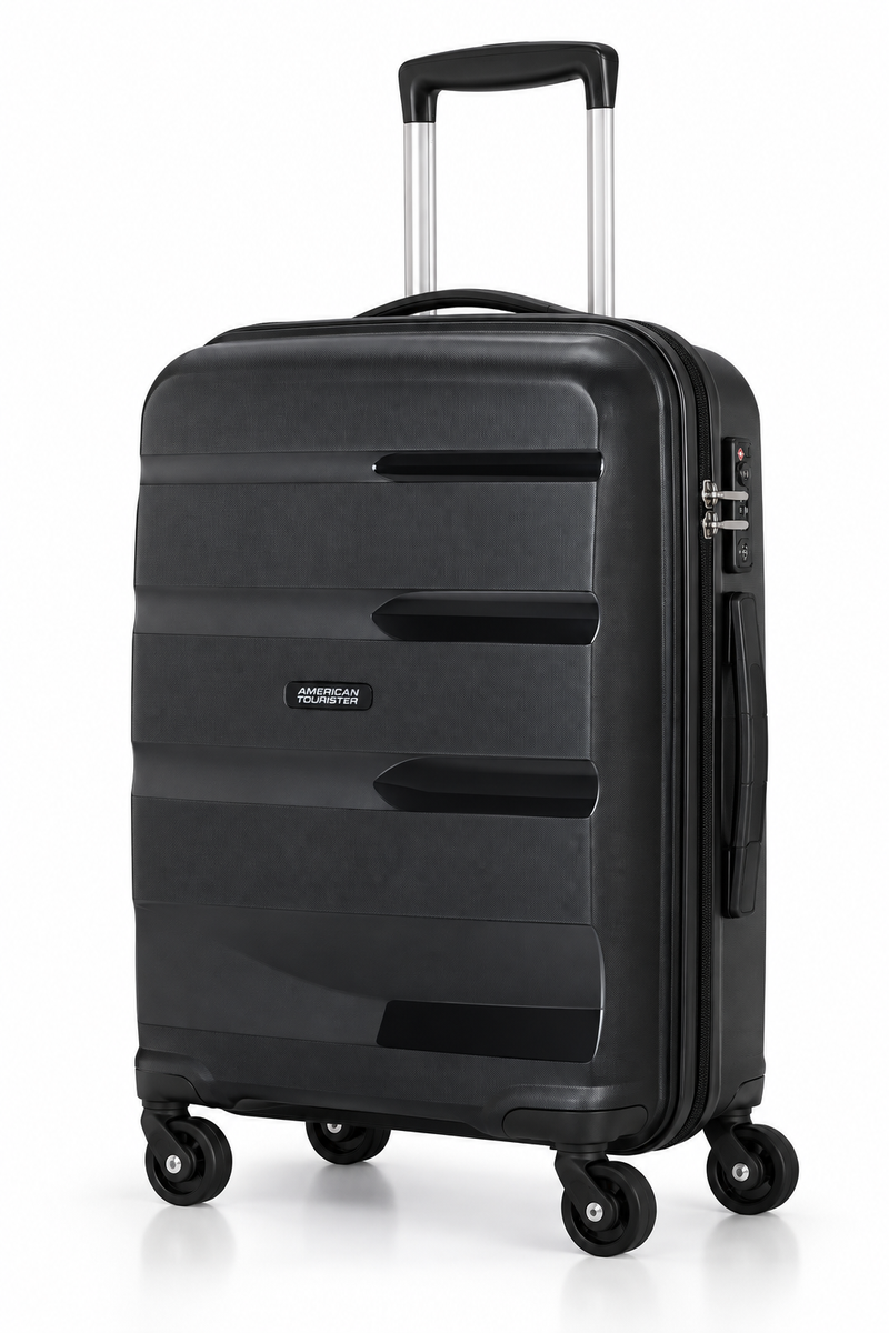 American Tourister Sprint 66cm Medium Trolley Bag – Black Polypropylene Hard Shell Luggage