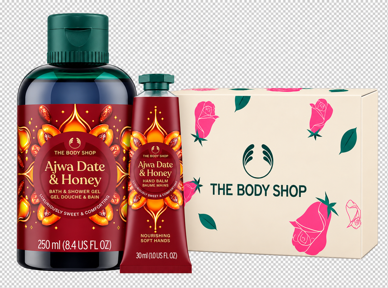 The Body Shop Ajwa Date & Honey Gift Set – Bath & Shower Gel 250ml + Hand Balm 30ml