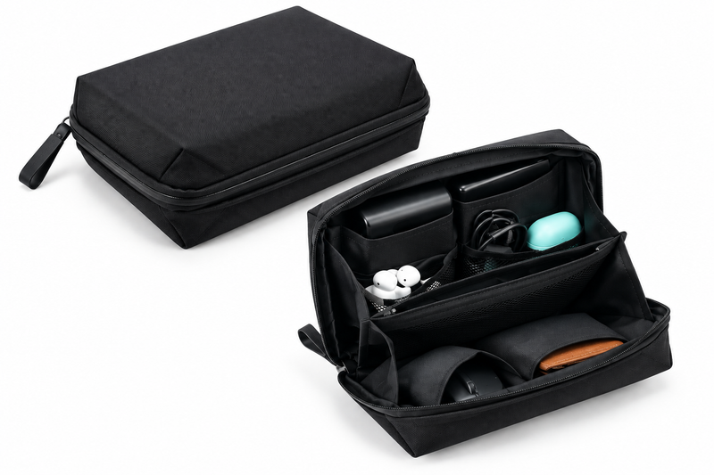 OBLIQUE ALEXA Premium Tech Pouch | Water Resistant Travel Gadget Organizer