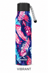 Borosil Aquasoul 600 ML Vacuum Insulated Stainless Steel Water Bottle – Flora, Black, Slate, Vibrant & Tropical