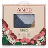 Arvind EDEN Double Bed in Bag – Navy Blue & White Striped Premium Bedding Set