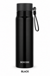 Borosil Bliss 500 ML Vacuum Insulated Stainless Steel Bottle – Black & Red
