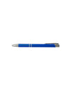 Blue Steel Ballpoint Pen with Silver Trim