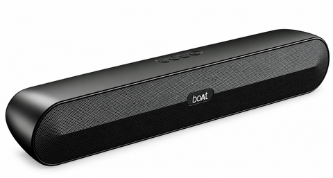 boAt Aavante Bar Joy Portable Bluetooth Soundbar – Premium Black, 10W RMS Stereo Sound, Bluetooth 5.4, TWS, Built-in Microphone, HDMI ARC, AUX & Optical Connectivity