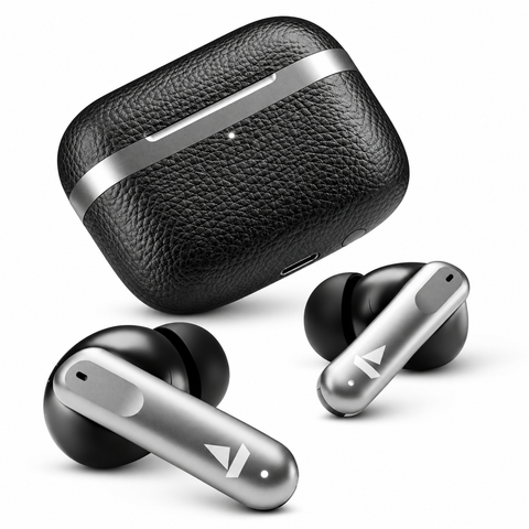 boAt Airdopes 111v2 Classic Black True Wireless Earbuds, Stylish Bluetooth Earbuds with Charging Case