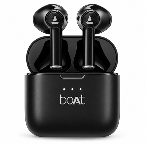 boAt Airdopes 138 Active Black True Wireless Earbuds, 13mm Drivers, Bluetooth 5.0, Insta Wake N' Pair, Type-C Charging, Built-in Microphone, Ergonomic Design