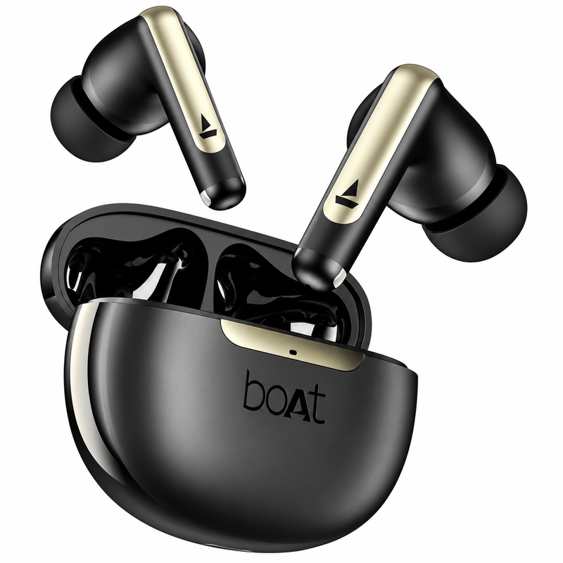 boAt Airdopes 141 Elite ANC Black Wireless Earbuds with Active Noise Cancellation, Long Battery Life, BEAST Mode, ENx Technology & Bluetooth Connectivity