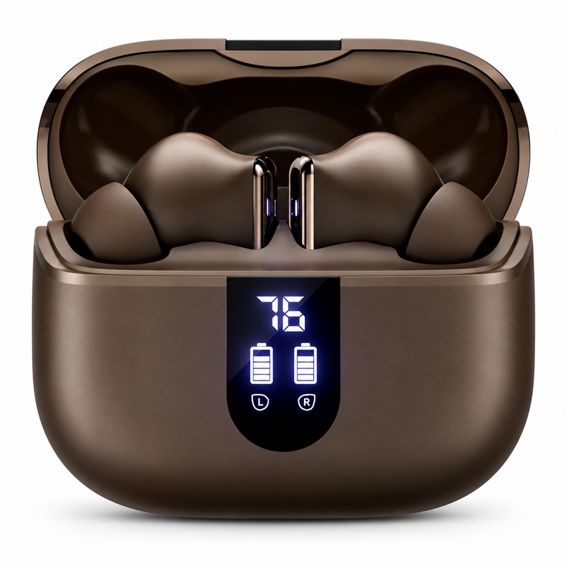 boAt Airdopes 181 Pro Mocha Elegance – Premium True Wireless Earbuds with Digital Battery Display