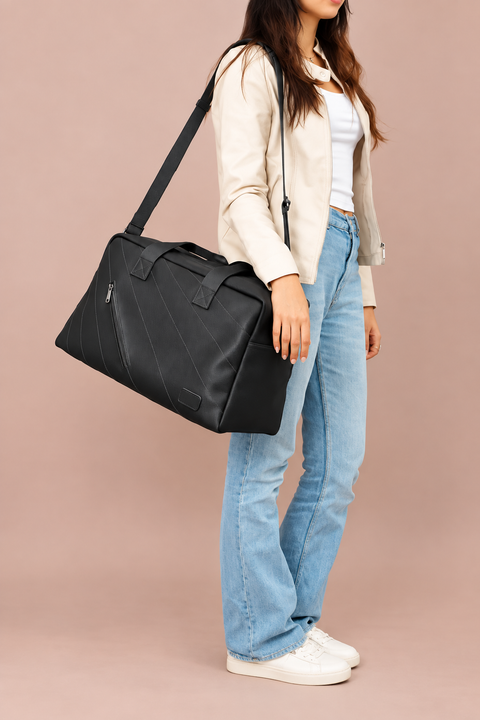 BUZZ Duffel Bag – Premium Faux Leather Travel & Overnight Bag
