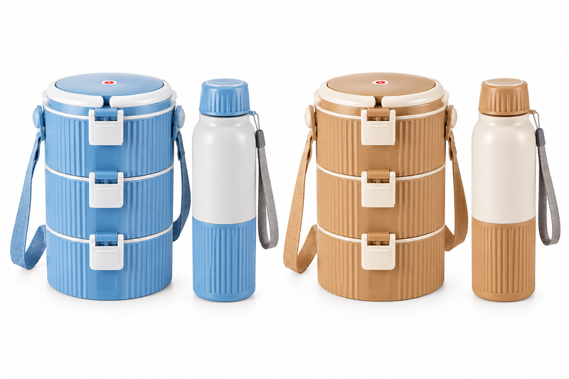 Cello Triplex Gift Set – Triplex Lunch Box & Puro Chill 600 Water Bottle | Premium Corporate Gift Set
