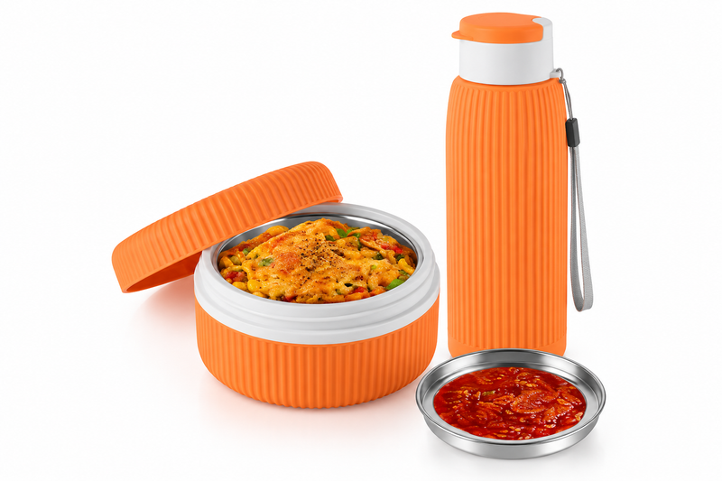 Cello Wow Mini Meal 2PC Gift Set – Wow Snack Pack & Wow First 400 Water Bottle | Corporate Gift Set