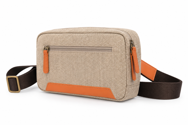 OBLIQUE EXPLORER Compact Crossbody Sling Bag | Knit Melange Travel Organizer