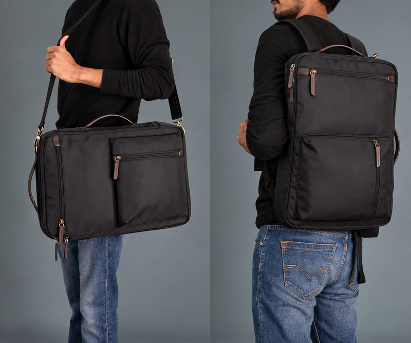 FALCON 15.6 Inch Convertible Laptop Backpack & Crossbody Bag – 2-Way Laptop Bag with Adjustable Detachable Strap & Multiple Pockets