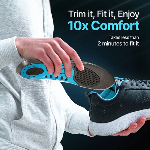 Frido Dual Gel Insoles for Men & Women | Shock Absorption & Foot Comfort