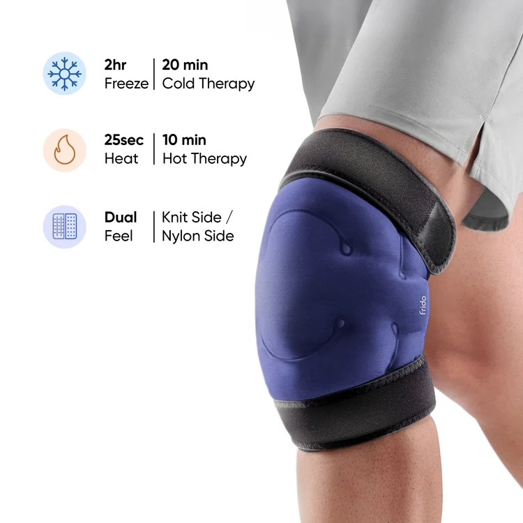 Frido Hot and Cold Therapy Knee Wrap – Reusable Gel Knee Pack