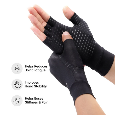 Frido Orthotics Compression Gloves – Fingerless Arthritis & Hand Support Gloves
