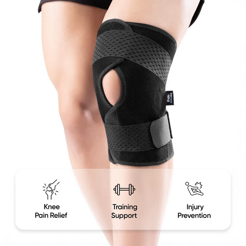 Frido Orthotics Knee Support Wrap – Adjustable Knee Brace with Patella Support