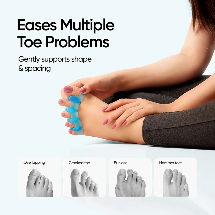 Frido Orthotics Toe Separator – Silicone Gel Toe Spacers for Toe Alignment
