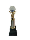 Large Premium Globe Crystal Trophy with Gold Finish | Corporate Award, Employee Recognition & Business Achievement Trophy