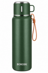 Borosil Cruise 900 ML Vacuum Insulated Stainless Steel Water Bottle – Black & Green