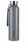 Borosil Laguna Single Wall Stainless Steel Water Bottle – SS, Red, Green & Grey, 1 L